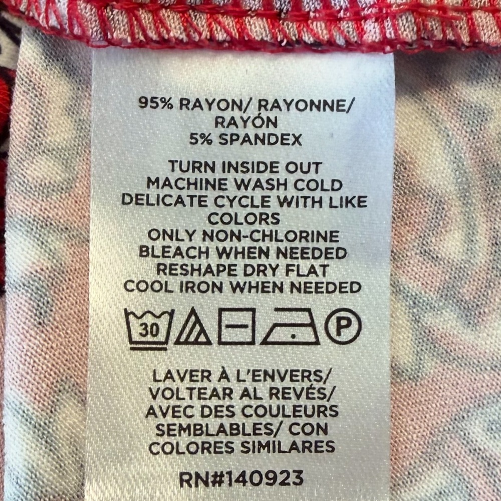 LOFT OUTLET by Ann Taylor Paisley Dress Red Sleeveless Women's Size XL NWT! - Picture 4 of 6
